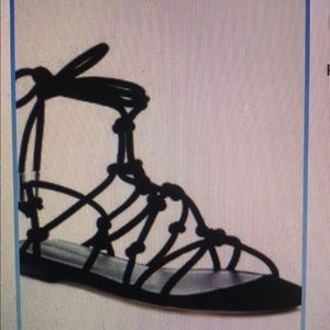 Rebecca Minkoff Suede Lace Up Sandals